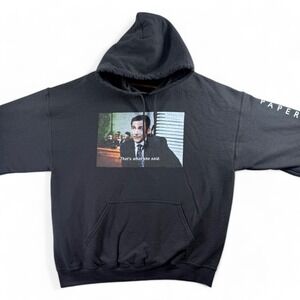 The‎ Office Michael Scott Hoodie Black Large Dunder Mifflin Thats What She Said